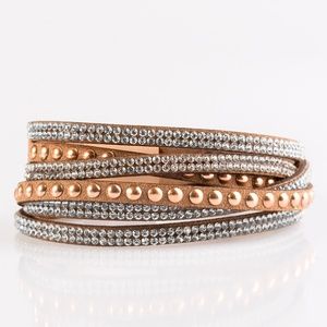 I BOLD You So Wrap Bracelet | Tan & Copper